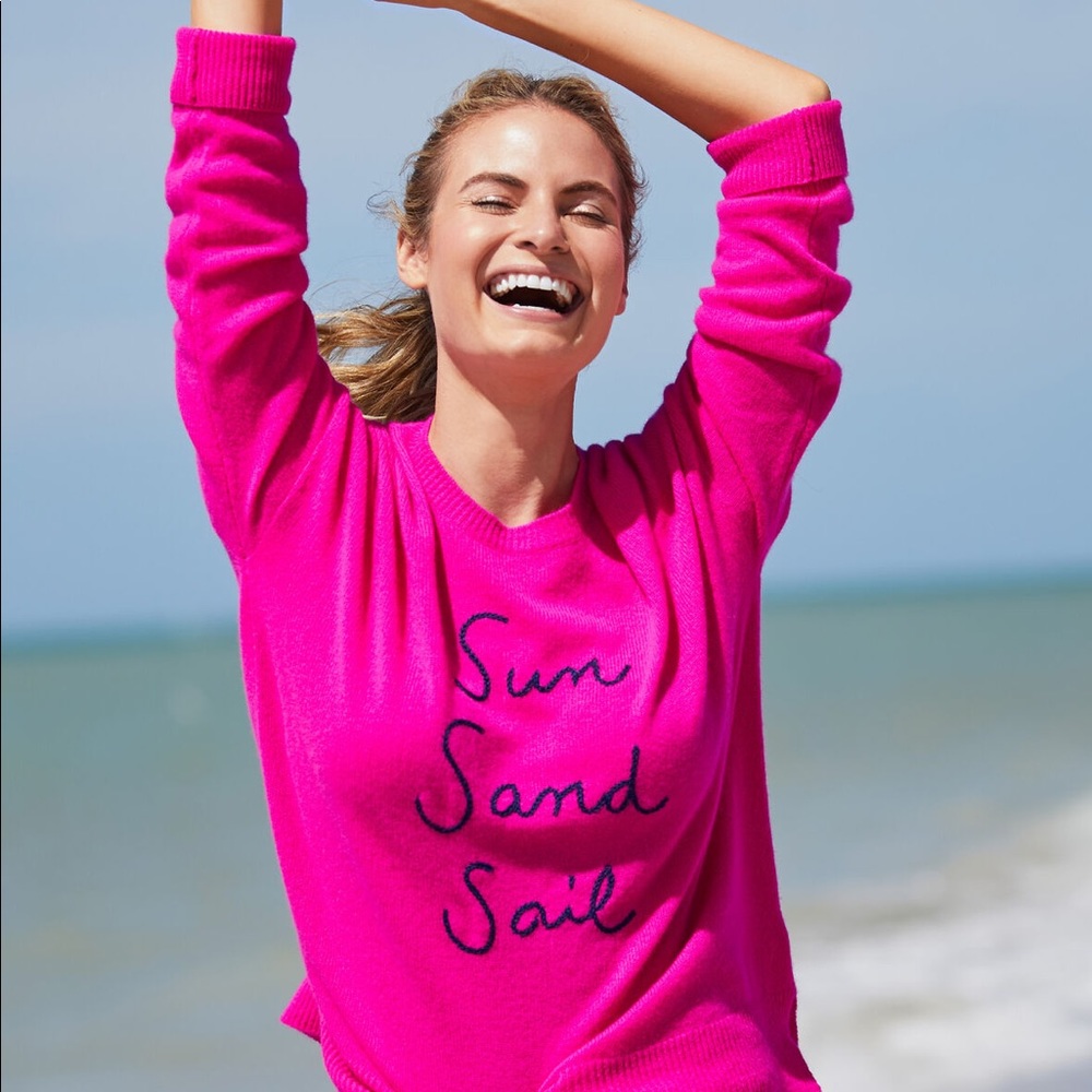 Vineyard Vines 100% cashmere pink sweater large NWT